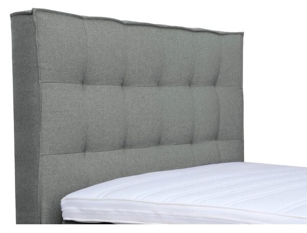 BOXSPRING POSTELJA 120 cm x 200 cm , tekstil temno siva
