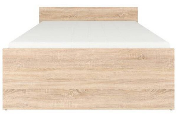 POSTELJA 120 cm x 200 cm , les, leseni material hrast sonoma
