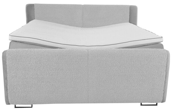 BOXSPRING POSTELJA 180 cm x 200 cm , tekstil siva