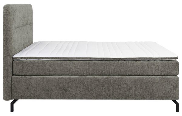 BOXSPRING POSTELJA 140 cm x 200 cm , tekstil siva