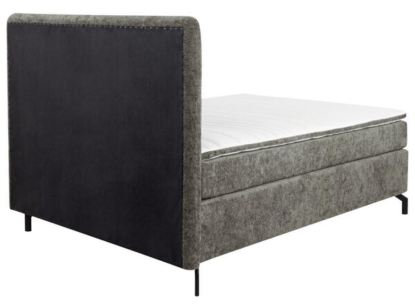 BOXSPRING POSTELJA 140 cm x 200 cm , tekstil siva
