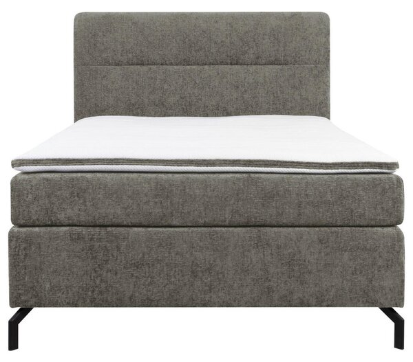 BOXSPRING POSTELJA 140 cm x 200 cm , tekstil siva