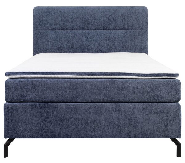 BOXSPRING POSTELJA 140 cm x 200 cm , tekstil modra