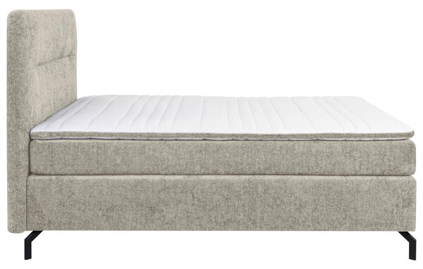 BOXSPRING POSTELJA 140 cm x 200 cm , tekstil svetlo siva