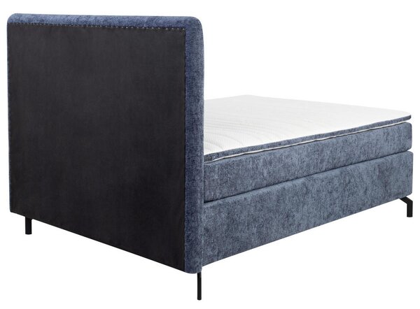BOXSPRING POSTELJA 140 cm x 200 cm , tekstil modra
