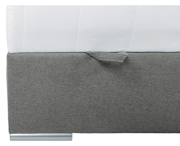 POSTELJA Z VZMETNICO 90 cm x 200 cm , tekstil siva
