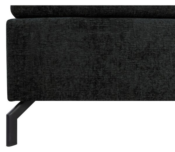 BOXSPRING POSTELJA 140 cm x 200 cm , tekstil črna