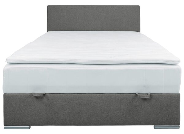 POSTELJA Z VZMETNICO 90 cm x 200 cm , tekstil siva