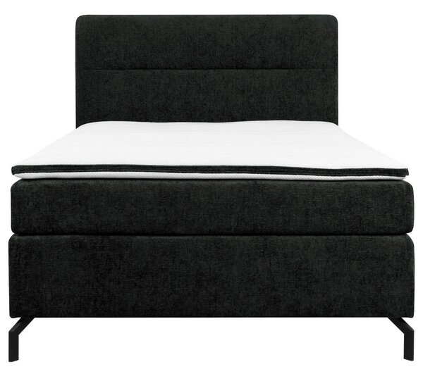 BOXSPRING POSTELJA 140 cm x 200 cm , tekstil črna