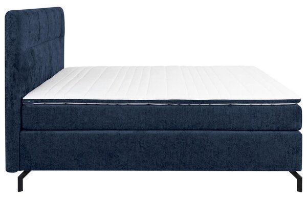 BOXSPRING POSTELJA 160 cm x 200 cm , tekstil temno modra