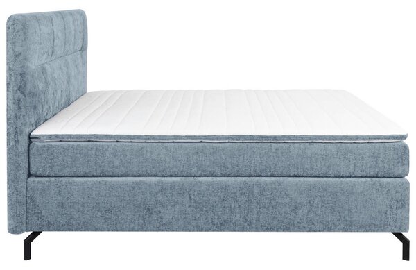 BOXSPRING POSTELJA 160 cm x 200 cm , tekstil svetlo modra
