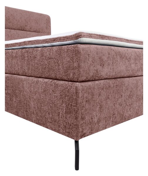 BOXSPRING POSTELJA 160 cm x 200 cm , tekstil vinsko rdeča