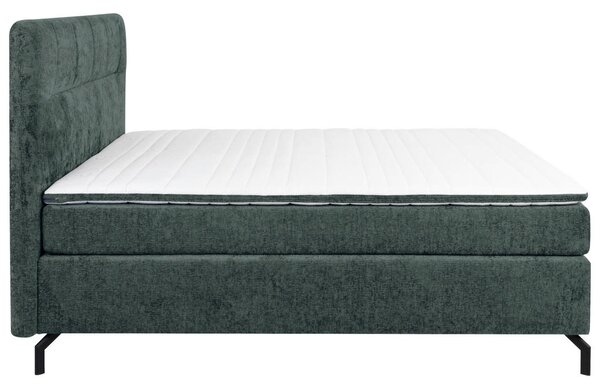 BOXSPRING POSTELJA 160 cm x 200 cm , tekstil temno siva