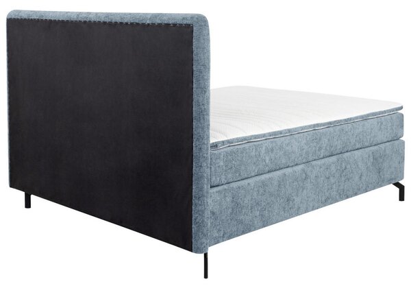 BOXSPRING POSTELJA 160 cm x 200 cm , tekstil svetlo modra
