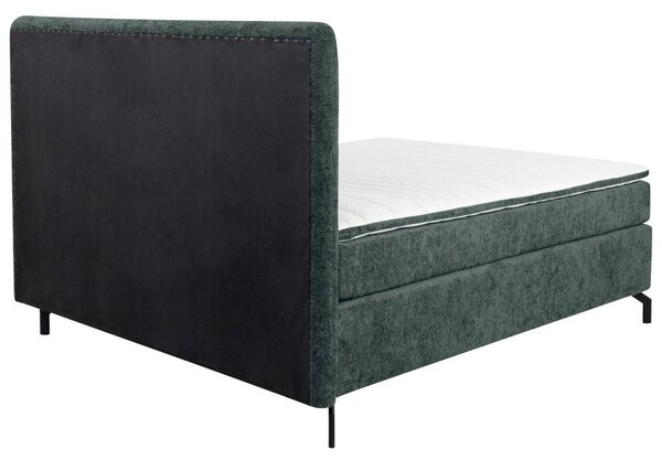 BOXSPRING POSTELJA 160 cm x 200 cm , tekstil temno siva