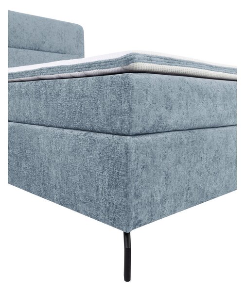 BOXSPRING POSTELJA 160 cm x 200 cm , tekstil svetlo modra