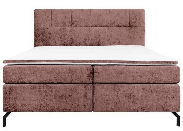 BOXSPRING POSTELJA 160 cm x 200 cm , tekstil vinsko rdeča