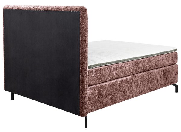 BOXSPRING POSTELJA 140 cm x 200 cm , tekstil vinsko rdeča