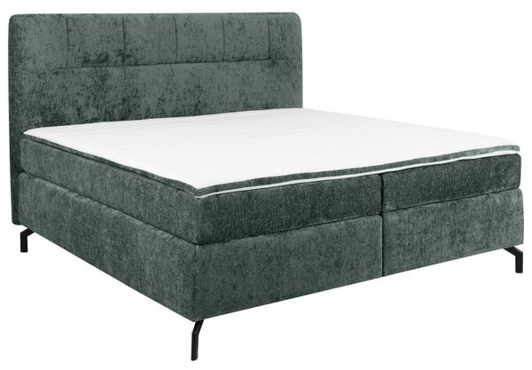 BOXSPRING POSTELJA 160 cm x 200 cm , tekstil temno siva