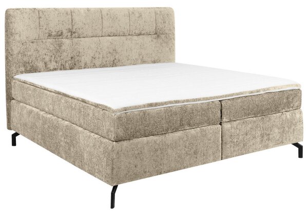 BOXSPRING POSTELJA 160 cm x 200 cm , tekstil svetlo rjava