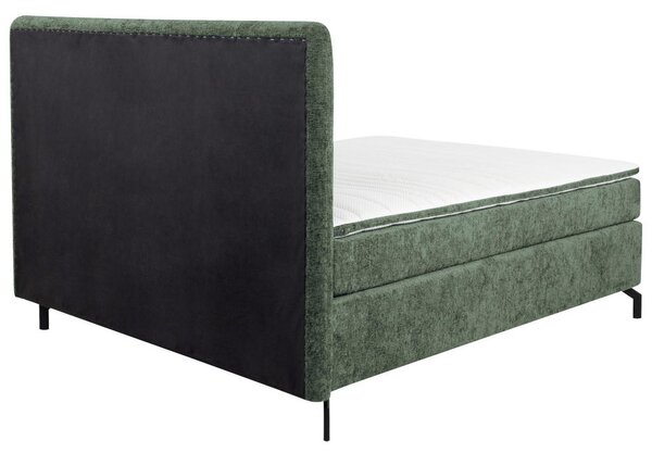BOXSPRING POSTELJA 160 cm x 200 cm , tekstil metino zelena