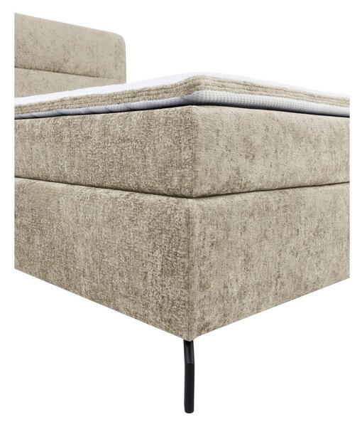 BOXSPRING POSTELJA 160 cm x 200 cm , tekstil svetlo rjava
