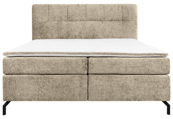 BOXSPRING POSTELJA 160 cm x 200 cm , tekstil svetlo rjava