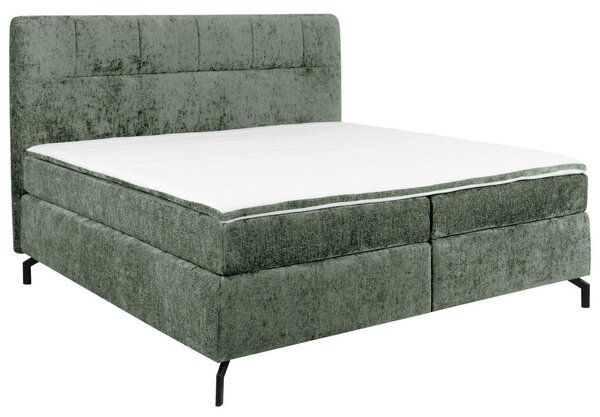 BOXSPRING POSTELJA 160 cm x 200 cm , tekstil metino zelena