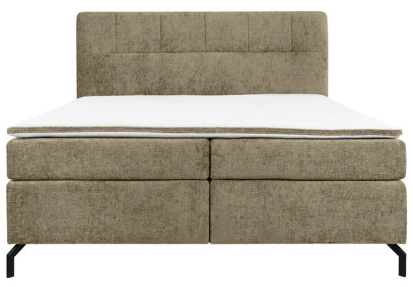 BOXSPRING POSTELJA 160 cm x 200 cm , tekstil barve kapučina
