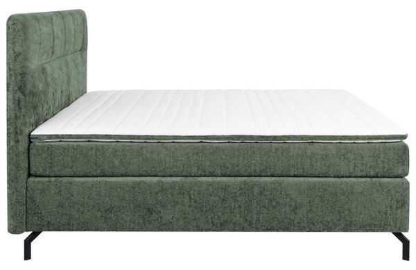 BOXSPRING POSTELJA 160 cm x 200 cm , tekstil metino zelena