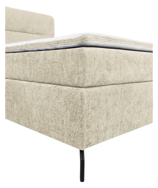BOXSPRING POSTELJA 160 cm x 200 cm , tekstil barve šampanjca