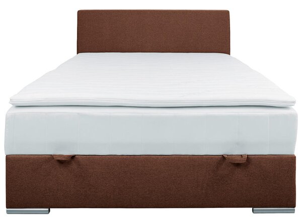 POSTELJA Z VZMETNICO 90 cm x 200 cm , tekstil rjava