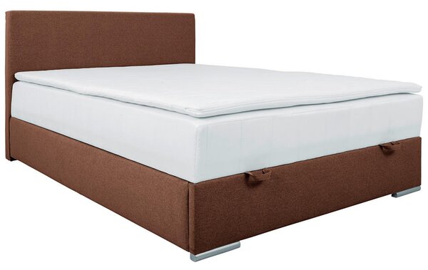 POSTELJA Z VZMETNICO 90 cm x 200 cm , tekstil rjava