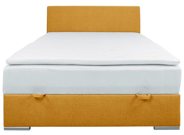 POSTELJA Z VZMETNICO 90 cm x 200 cm , tekstil barve karija