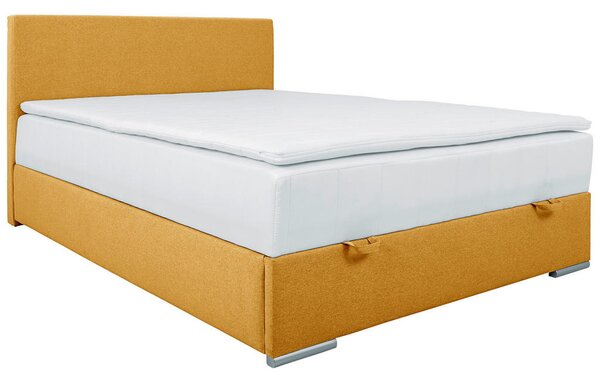 POSTELJA Z VZMETNICO 90 cm x 200 cm , tekstil barve karija