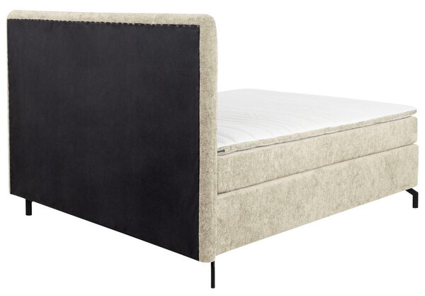 BOXSPRING POSTELJA 160 cm x 200 cm , tekstil barve šampanjca