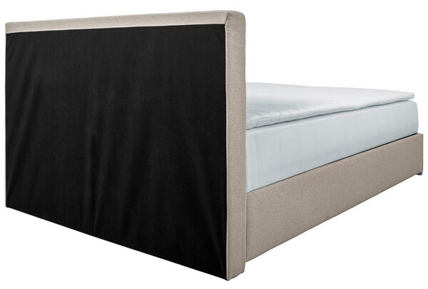 POSTELJA Z VZMETNICO 120 cm x 200 cm , tekstil peščene barve