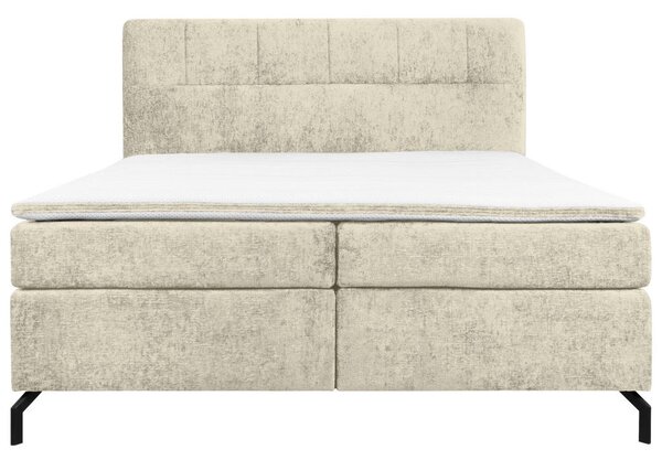 BOXSPRING POSTELJA 160 cm x 200 cm , tekstil barve šampanjca