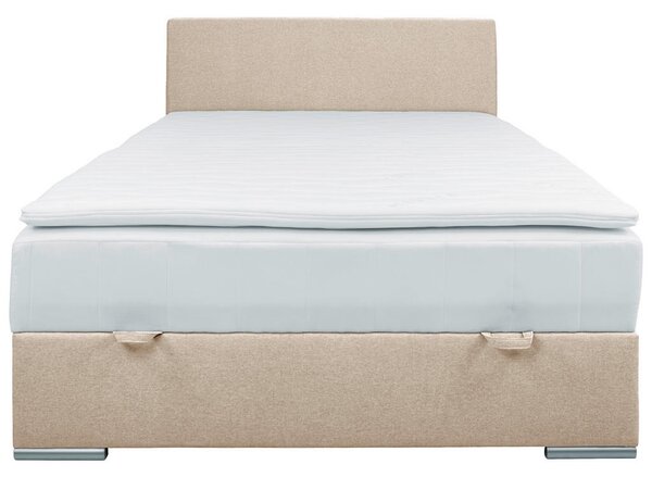 POSTELJA Z VZMETNICO 90 cm x 200 cm , tekstil bež