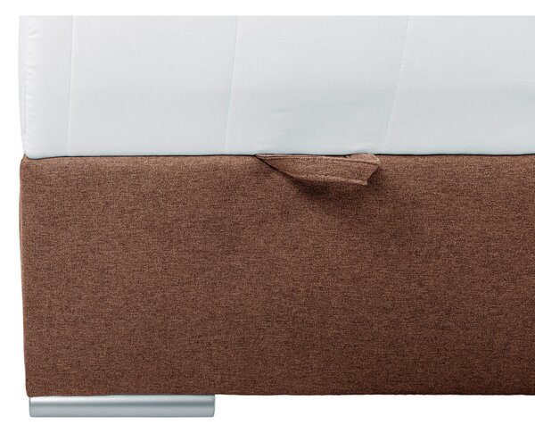 POSTELJA Z VZMETNICO 90 cm x 200 cm , tekstil rjava