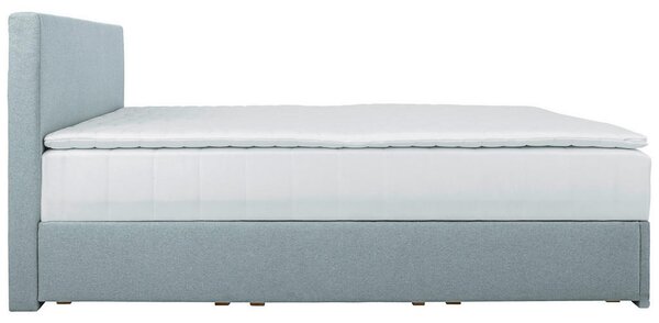 POSTELJA Z VZMETNICO 120 cm x 200 cm , tekstil svetlo modra