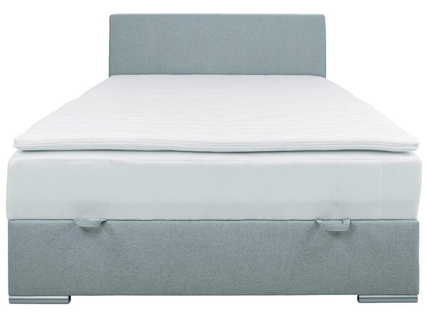 POSTELJA Z VZMETNICO 120 cm x 200 cm , tekstil svetlo modra