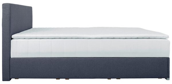 POSTELJA Z VZMETNICO 120 cm x 200 cm , tekstil temno modra