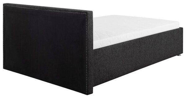 OBLAZINJENA POSTELJA 120 cm x 200 cm , les, kovina, umetna masa, tekstil antracit