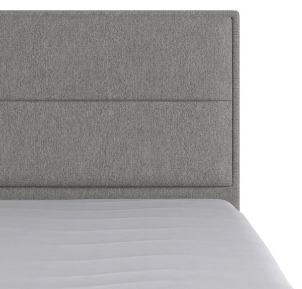 BOXSPRING POSTELJA 180 cm x 200 cm , kovina, umetna masa, tekstil, karton, leseni material srebrne barve