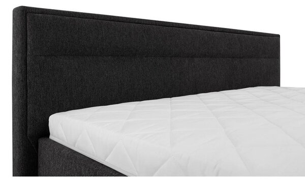 OBLAZINJENA POSTELJA 140 cm x 200 cm , les, kovina, umetna masa, tekstil antracit