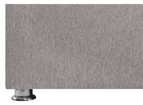 OBLAZINJENA POSTELJA 160 cm x 200 cm , les, kovina, umetna masa, tekstil svetlo siva