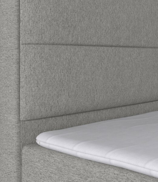 BOXSPRING POSTELJA 180 cm x 200 cm , kovina, umetna masa, tekstil, karton, leseni material srebrne barve