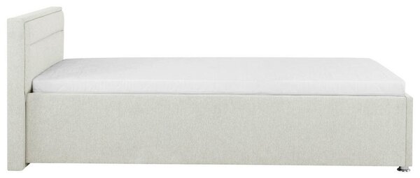 OBLAZINJENA POSTELJA 90 cm x 200 cm , les, kovina, umetna masa, tekstil krem barve