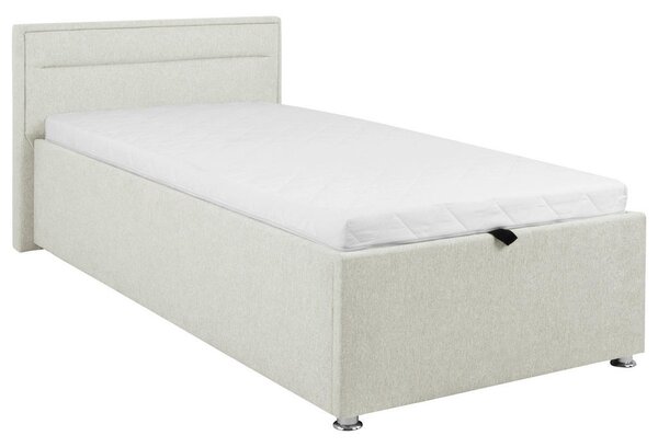OBLAZINJENA POSTELJA 90 cm x 200 cm , les, kovina, umetna masa, tekstil krem barve